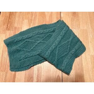 Connemara Knitwear Scarf 100% Merino Wool Ireland Green Neutral Minimal Luxury